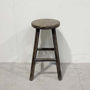 Reclaimed Elm Bar Stool Round Top