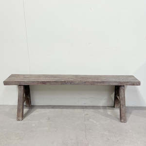 Antique Shandong Bench NATURAL/ BROWN WASH