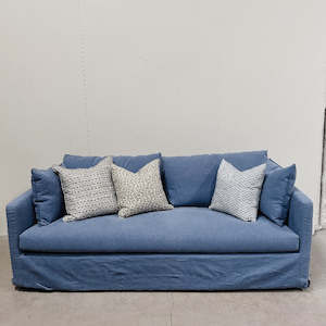 Madison Linen Slip Cover Sofa (DENIM or STONE)