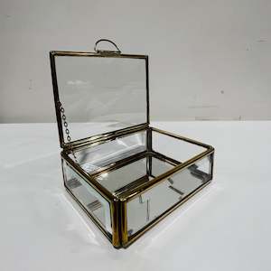 Glass & Brass Box w Lid