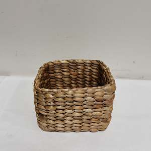 Square Water Hyacinth Basket XS