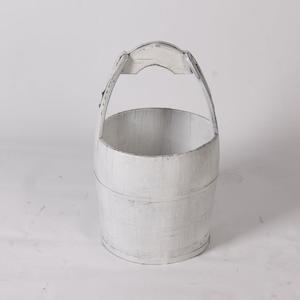 Antique Water Bucket WHITE