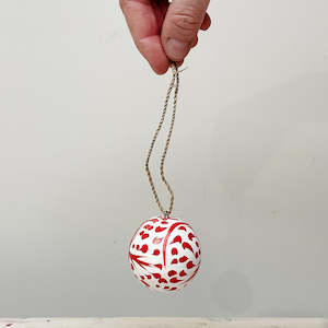 Christmas: Wooden Ball w String