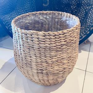 24189 Water Hyacinth Basket Round Oval 270 x 270 x 270