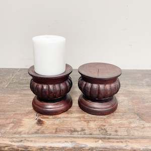 Wooden Candlestick - LOW BOLA