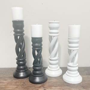 Wooden Candlestick - TWISTED