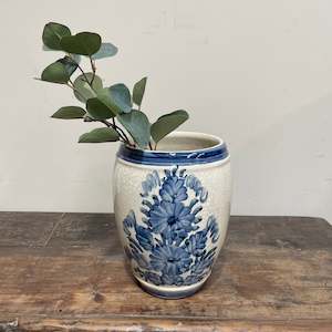 Homewares: Blue & White Open Planter