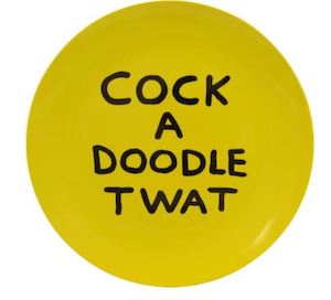 Cock A Doodle Melamine Plate x David Shrigley