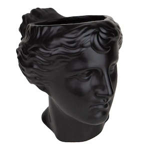 Greek Goddess Selene Vase-Black