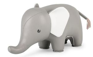 Classic Elephant Bookend-Grey by Zuny