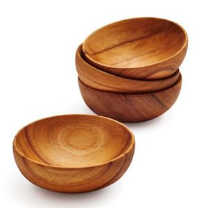 Teak Pinch Bowls