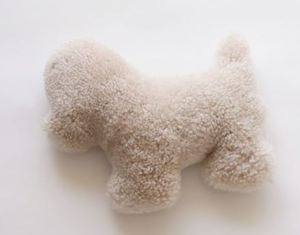 Department store: NZ Sheepskin Dog Cushion-Winter White