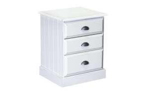 Andorra 3 Drawer Bedside Table