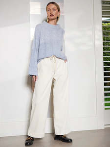 Evie Cord Pant Ivory Sills