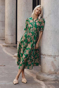 Opus Dress Zoe Kratzmann k'gari palm green