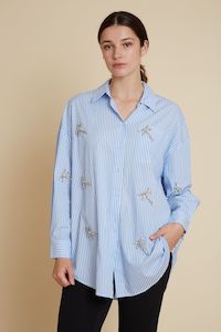 Velveteen Rabbit Prosper Dragonfly Pinstripe Shirt