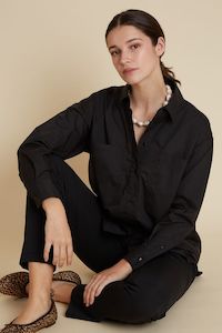 Bristol Cotton Shirt Velveteen Rabbit BR130 Black