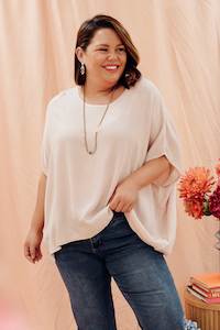 Womenswear: Drape Top Dusty Pink One Size