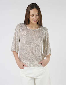 Alexis Top Champagne Sequins Stella + Gemma