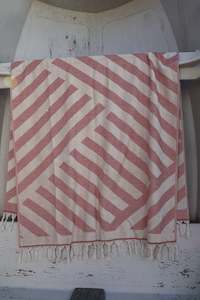 Herringbone Turkish Towel Terry Clay