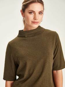 Sills Kaelie Funnel Neck Knit Khaki