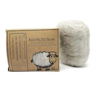 Eco Felted Soap - Colloidal Oatmeal & Marlborough Sea Salt with Bergamot Essential Oil