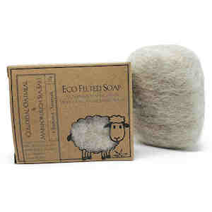 Wool textile: Colloidal Oatmeal & Marlborough Sea Salt Eco Felted Soap