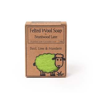 Basil, Lime & Mandarin Felted Wool Soap