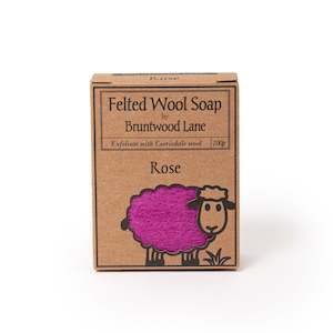 Rose Felted Wool Soap