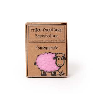 Pomegranate Felted Wool Soap