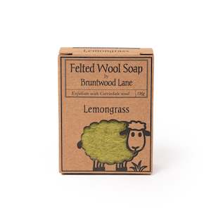 Wool textile: Lemongrass Felted Wool Soap