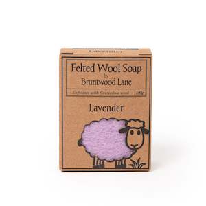 Wool textile: Lavender Felted Wool Soap