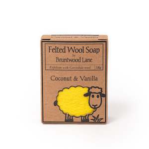 Wool textile: Coconut & Vanilla Felted Wool Soap