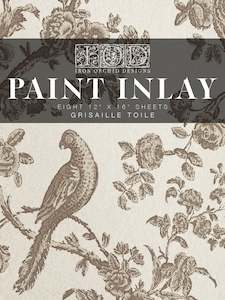 Iod Paint Inlays: GRISAILLE TOILE IOD PAINT INLAY PAD - EIGHT 12X16" SHEETS