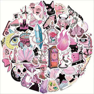 50pc Witch Graffiti Stickers