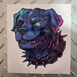 Zombie Dog Vinyl Bumper Sticker