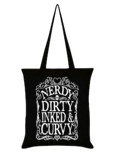 Clothing: Nerdy Dirty Inked & Curvy Black Tote Bag