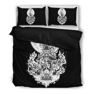 Burning Church Bedding Set