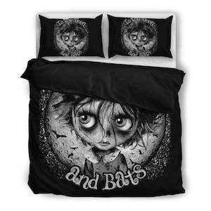 Moon and Bats Bedding Set