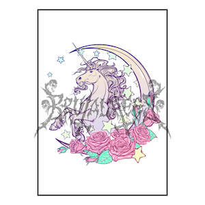 Clothing: Rose Unicorn Poster Print