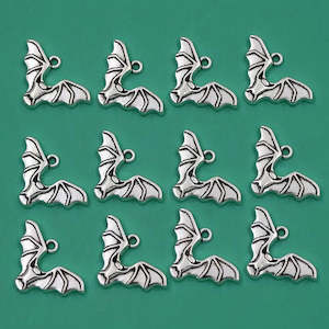 Silver Bat Charms