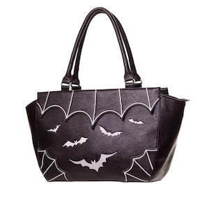 Clothing: Bats Handbag - White