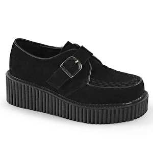 Clothing: Creeper-118 Platform Shoes - Black Suede