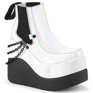 Void-50 Platform Boots - White Patent