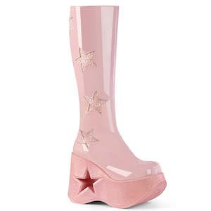 Dynamite-218 Platform Boots - Pink Patent