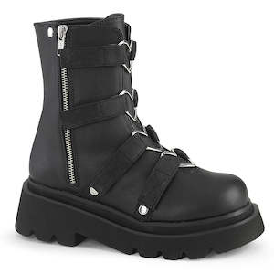 Renegade-50 Boots - Black Vegan Leather