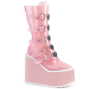 Swing-230 Platform Boots - Baby Pink TPU