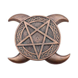 Triple Moon Pentacle Incense Burner