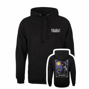 Deadly Tarot Legends - The Reaper Unisex Black Pullover Hoodie