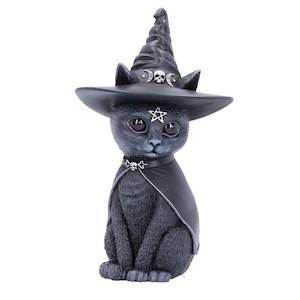 Clothing: Purrah Witches Hat Occult Cat Figurine